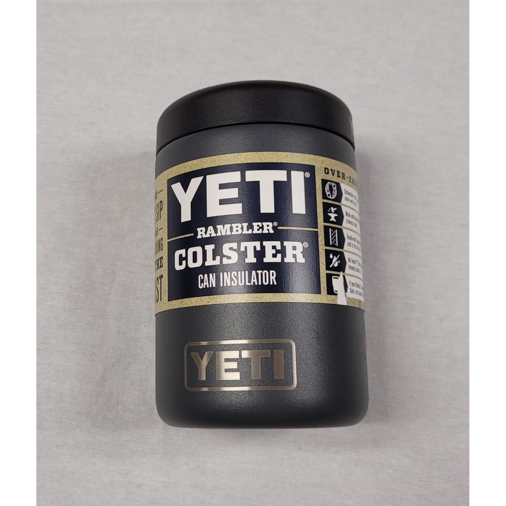 YETI Rambler 12 oz Colster Can Insulator Can Cooler Black - NEW